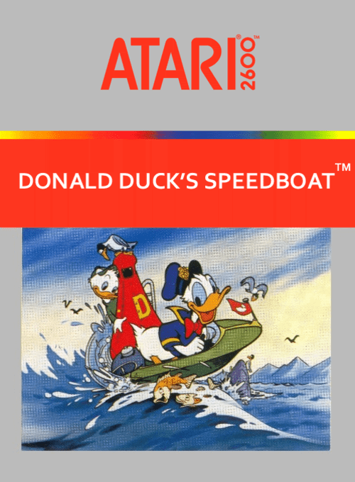 Donald Duck's Speedboat box art for Atari 2600